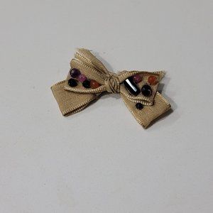 Handmade bow with authentic gems. Baby, child woman, furbaby, dog art